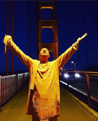 Overjoyed to arrive in San Francisco via the Golden Gate Bridge