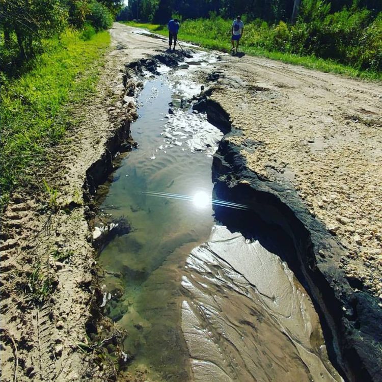 disintegrated road