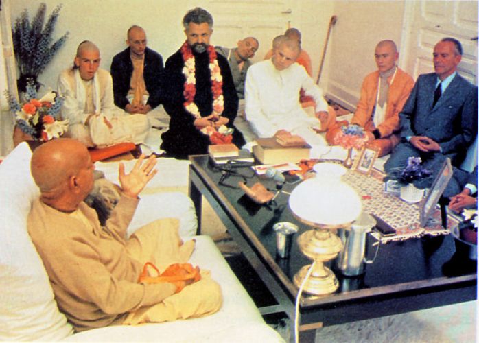 Prabhupada with Father Emanuel Jungclaussen