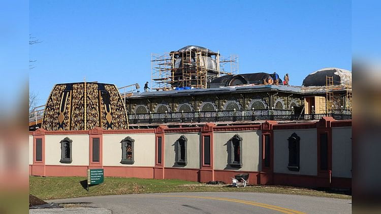 Prabhupada’s Palace Tops Off Restoration With New Roof and Domes