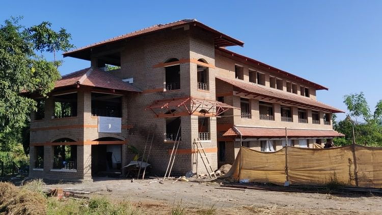 Govardhana Eco Village Creates Green Guest Buildings Using Mud Block System