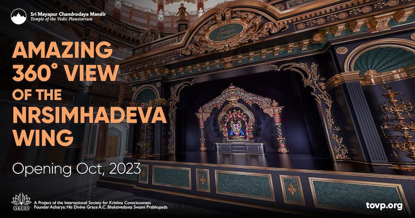 Amazing 360° Panorama of the Completed TOVP Nrsimhadeva Wing | ISKCON News