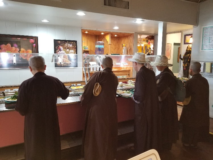 Govinda’s Restaurant in Tucson Welcomes Ten Buddhist Monks | ISKCON News